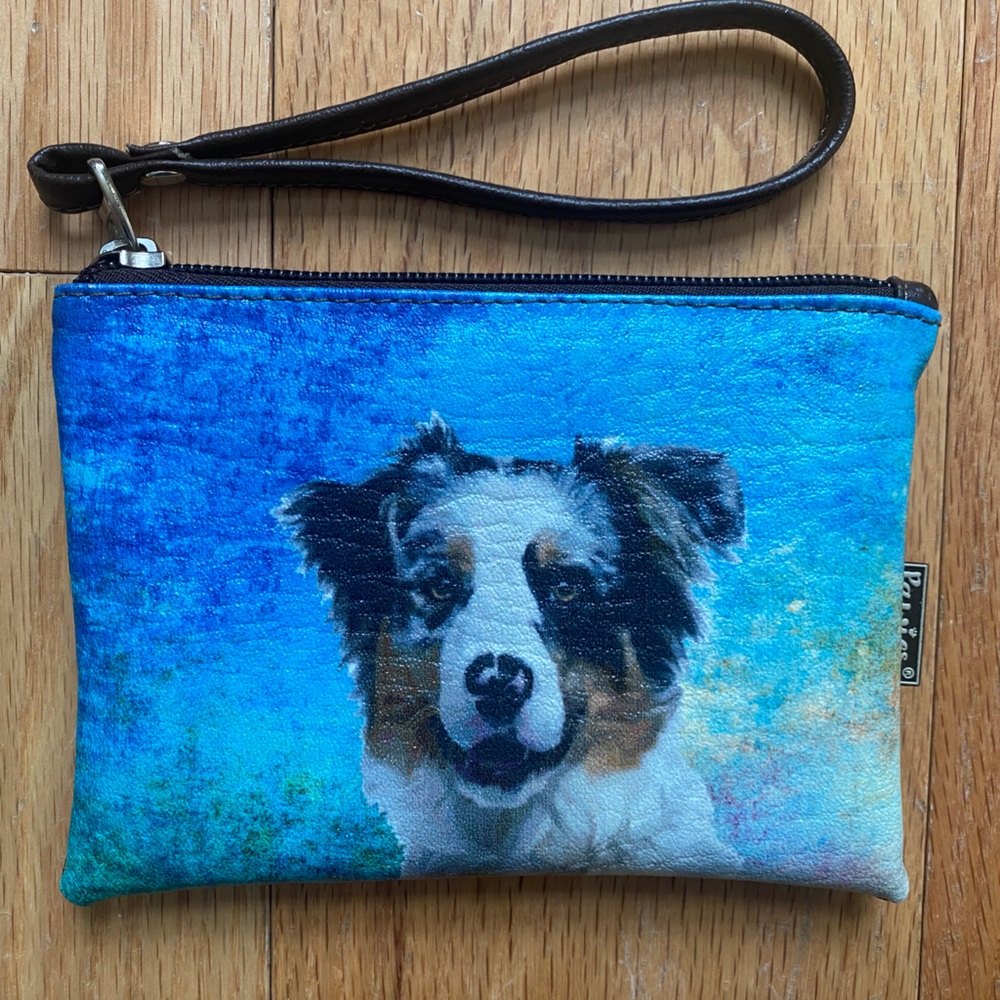NWOT Australian Shepherd dog wristlet